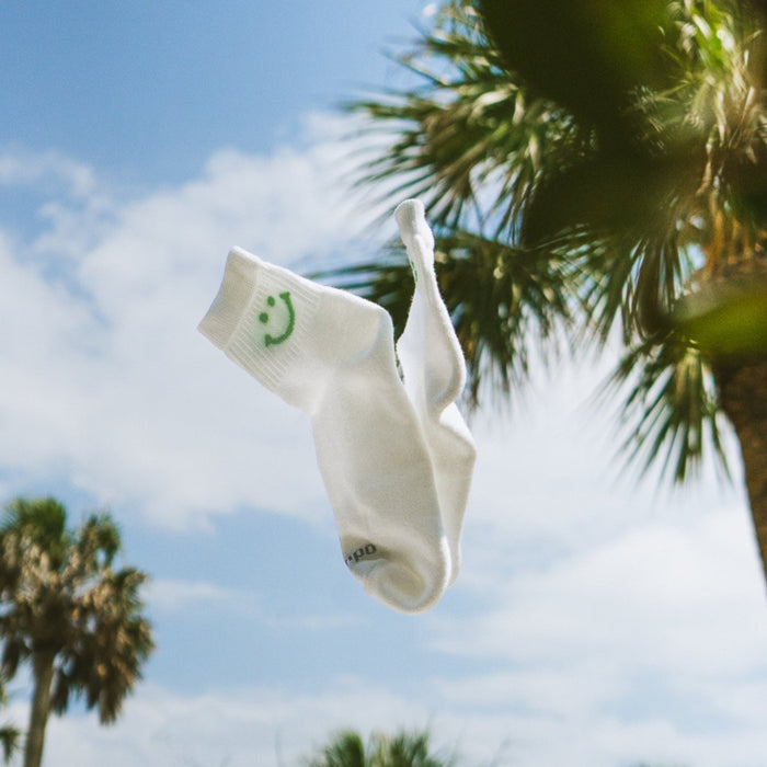 Del Campo Green Smiley golf socks