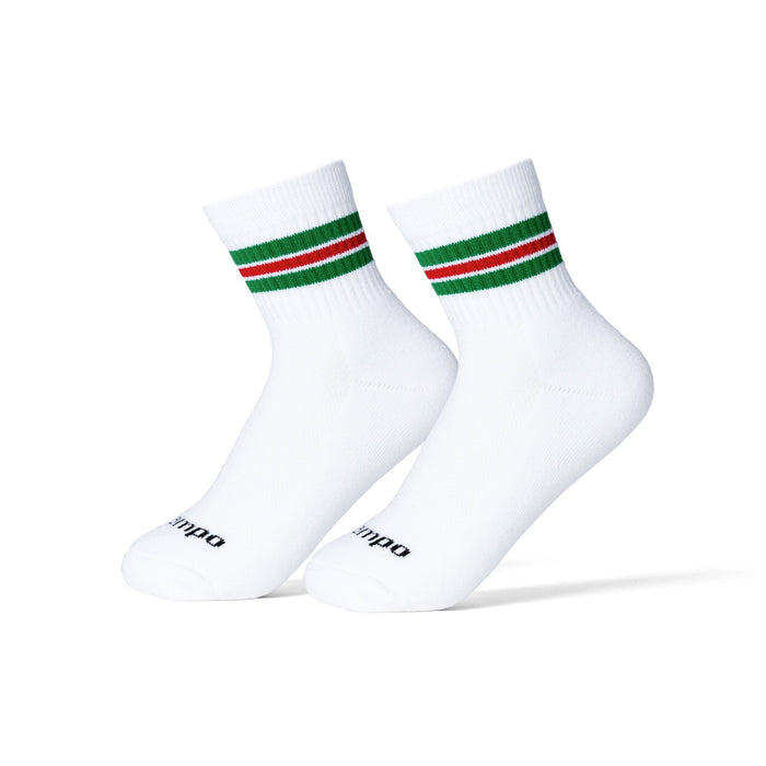 Del Campo Green/Red Stripe golf socks