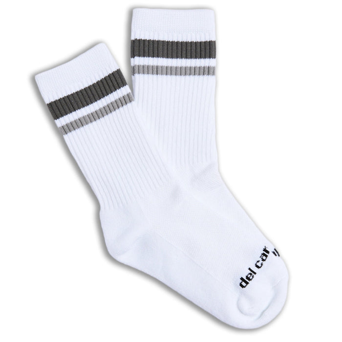 Del Campo Grey Stripe Crew 3-Pack golf socks
