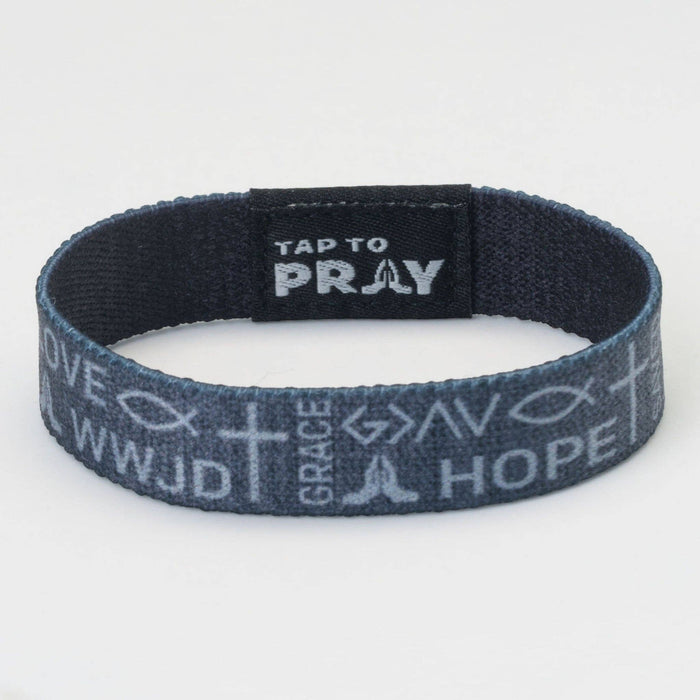 Grey | Symbols of Faith | Tap To Pray® Wristband