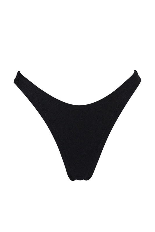 High-Cut Bikini Bottom /LULY POLE BLACK - EXES LINGERIE