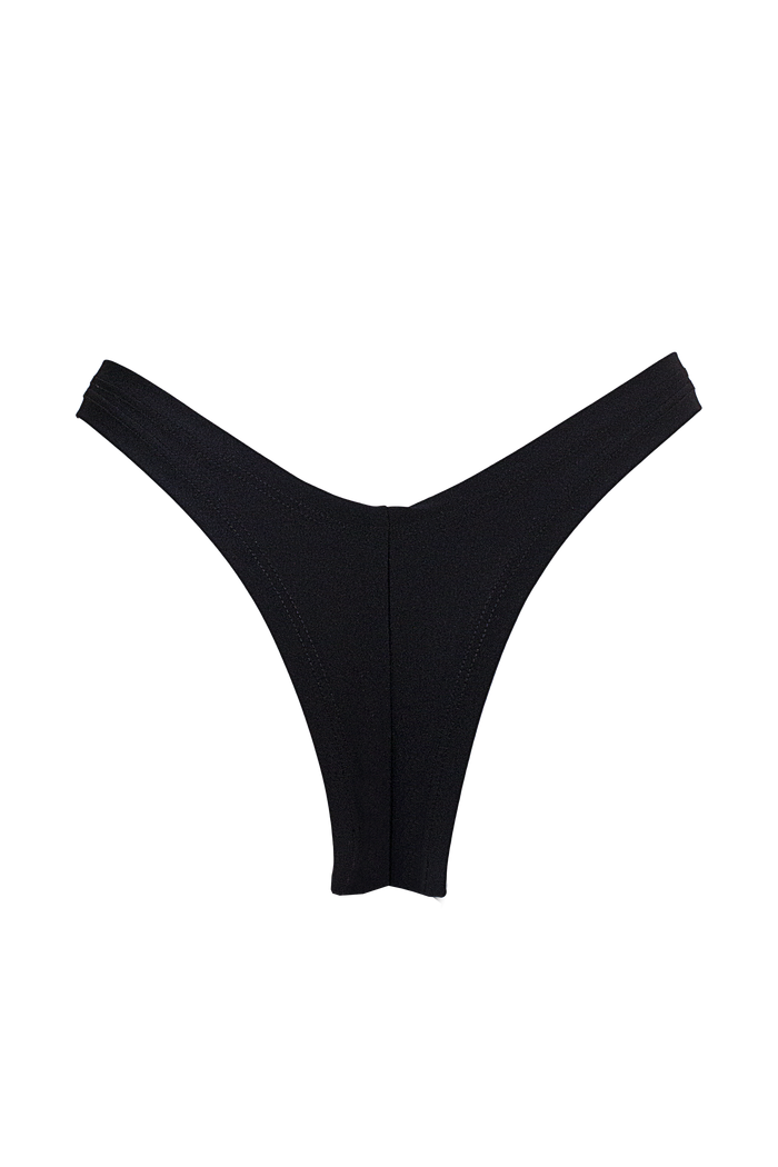 High-Cut Bikini Bottom /LULY POLE BLACK - EXES LINGERIE