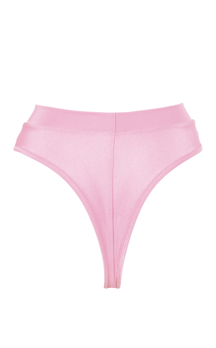 High-Cut Bottom 1/2 Mesh / BOND BABY PINK - EXES LINGERIE