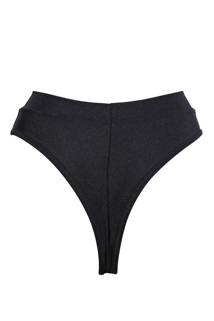 High-Waist Swimwear Bikini Bottom / BOND SWIM BLACK - EXES LINGERIE