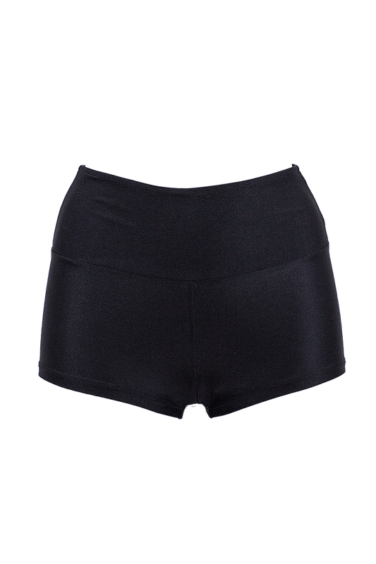 Athletic Shorts Scrunch Butt / SHORT RUCHED BACK / Black - EXES LINGERIE