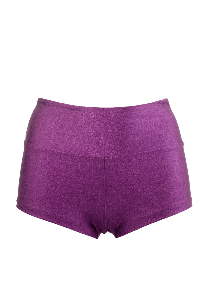 Athletic Shorts Scrunch Butt / HIGH WAISTED SHORTS RUCHED BACK / GRAPE,BOTTOMS - EXES LINGERIE