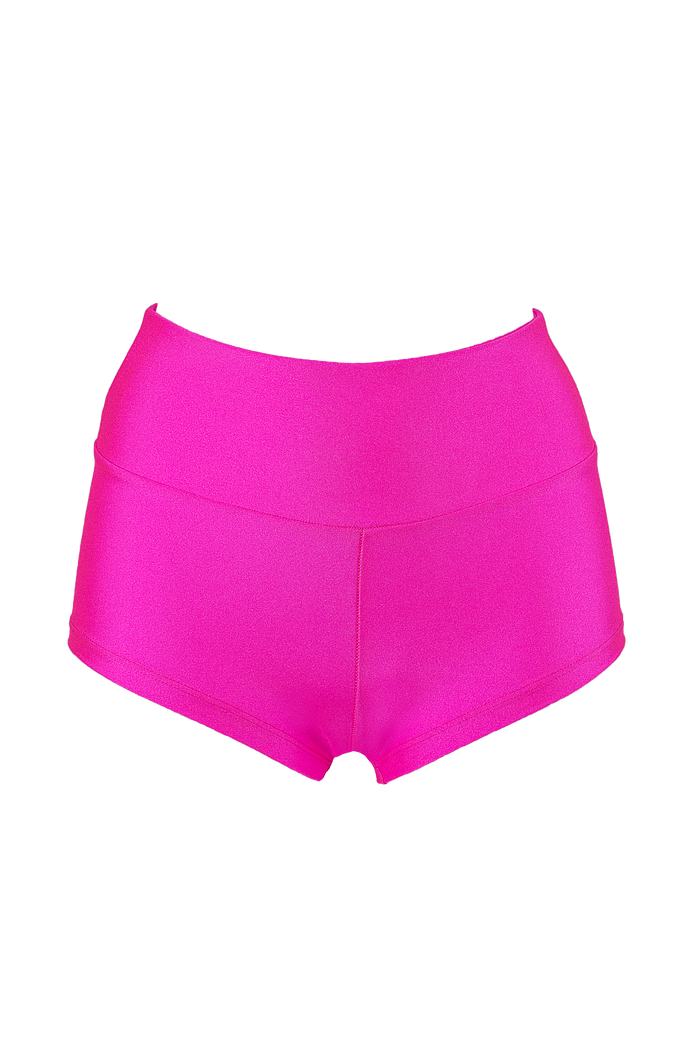 Athletic Short Scrunch Butt / SHORT RUCHED BACK / Neon Pink - EXES LINGERIE