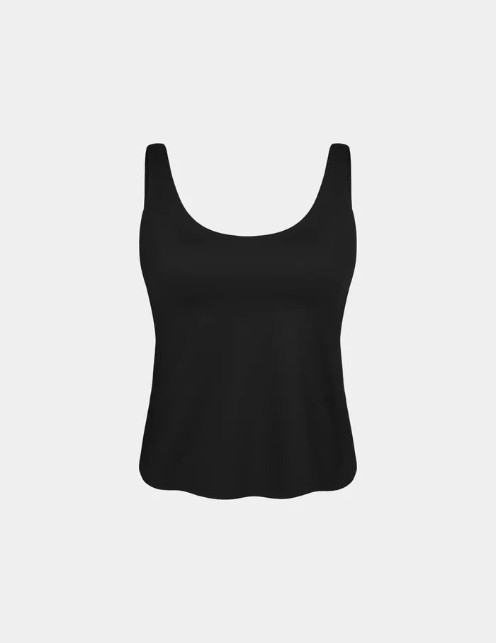 | Front view of model highlighting the coverage and fit | Black