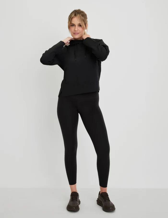 | Front view of model highlighting the coverage and fit | Black
