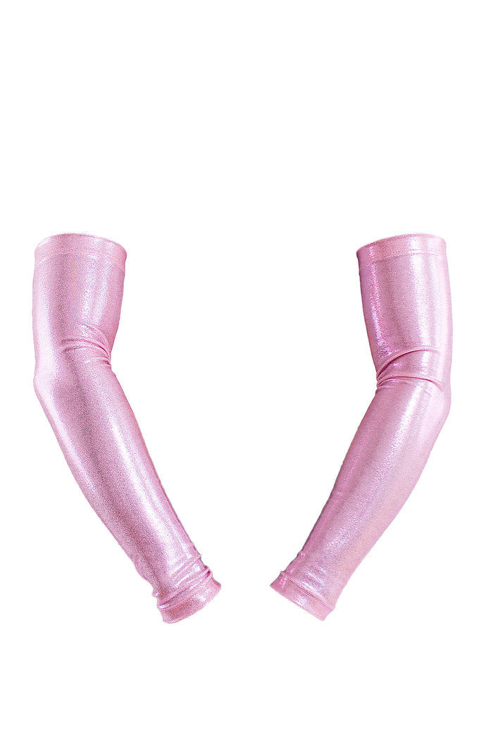 Holographic Arm sleeves /BABY PINK HOLO,SKIRTS & PANTS - EXES LINGERIE