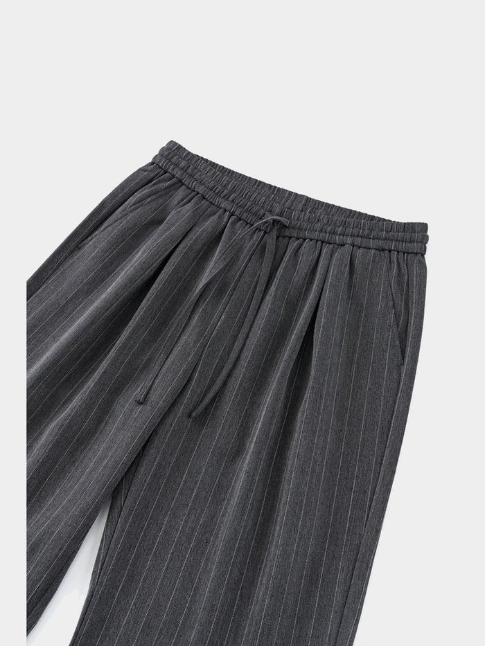 Paper Straight Holt Trouser charcoal — waistband detail