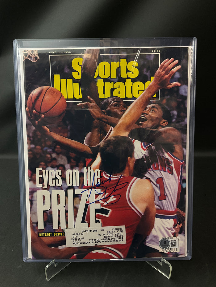 Isiah Thomas Sports Illustrated NBA Beckett Certified Auto Detroit Pistons
