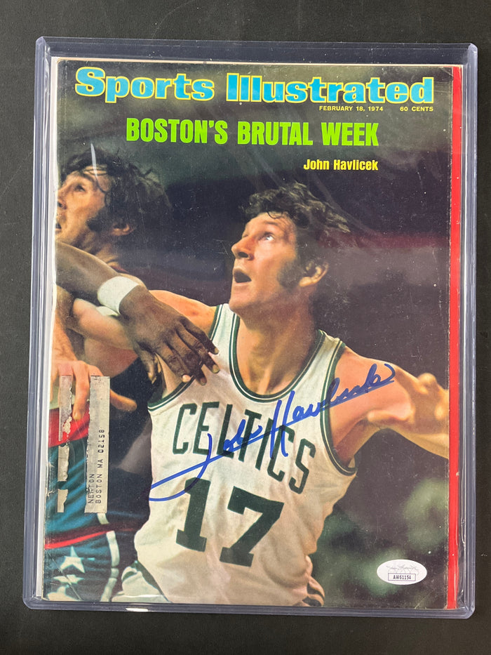 John Havlicek Signed Sports Illustrated NBA JSA Certified Auto Boston Celtics 1974