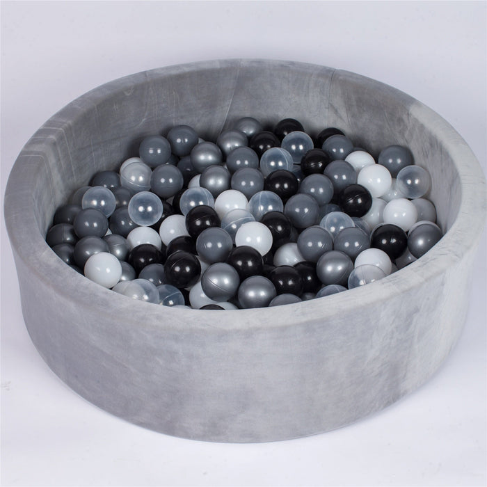 Joy Baby Alexander Grey Round Ball Pit with Ball Package