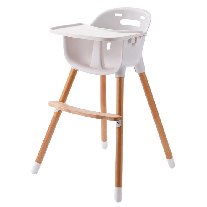 JOY  BABY Amelia 2-in-1 Timber Highchair - Grey