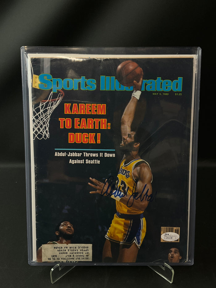 Kareem Abdul-Jabbar Sports Illustrated NBA JSA Certified Auto Los Angeles Lakers