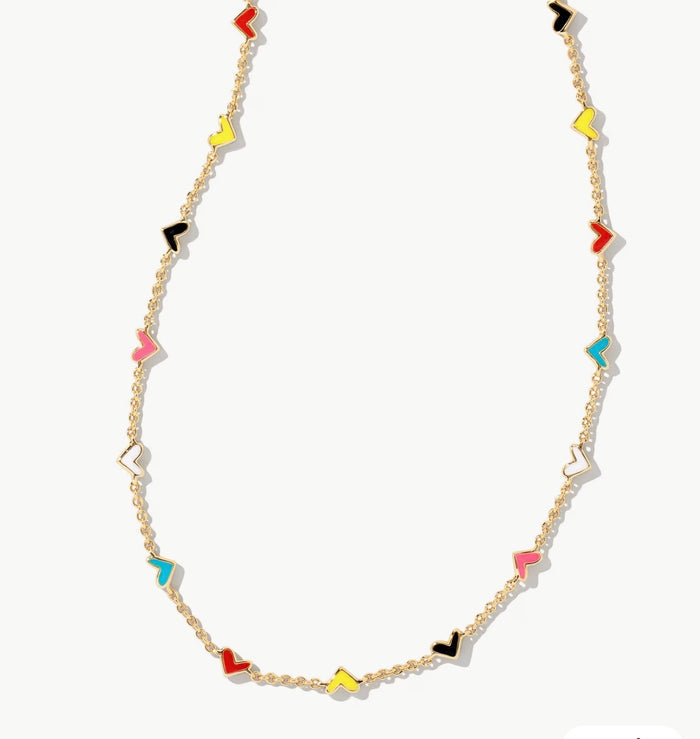 Kendra Scott Haven Heart Strand Necklace - Gold Multi Mix