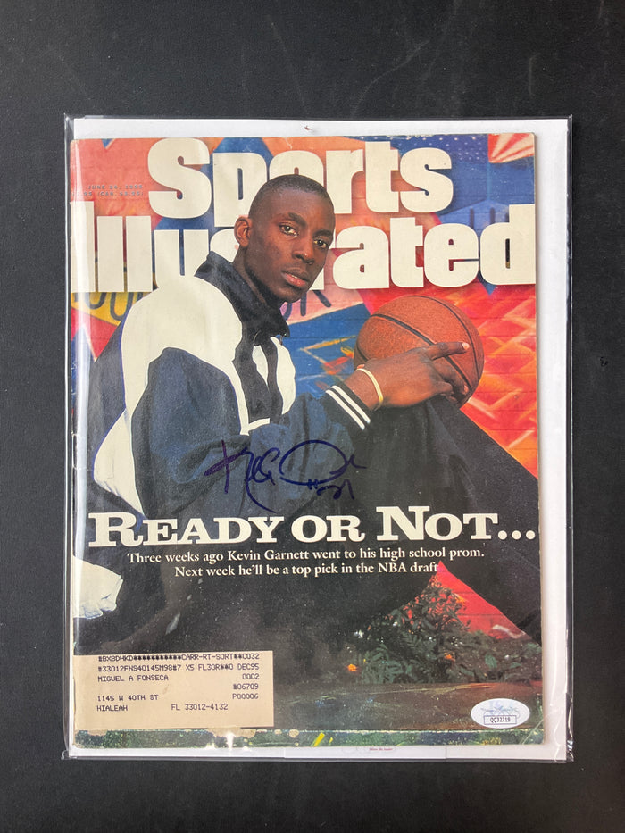 Kevin Garnett Signed Sports Illustrated NBA JSA Certified Auto Minnesota Timberwolves