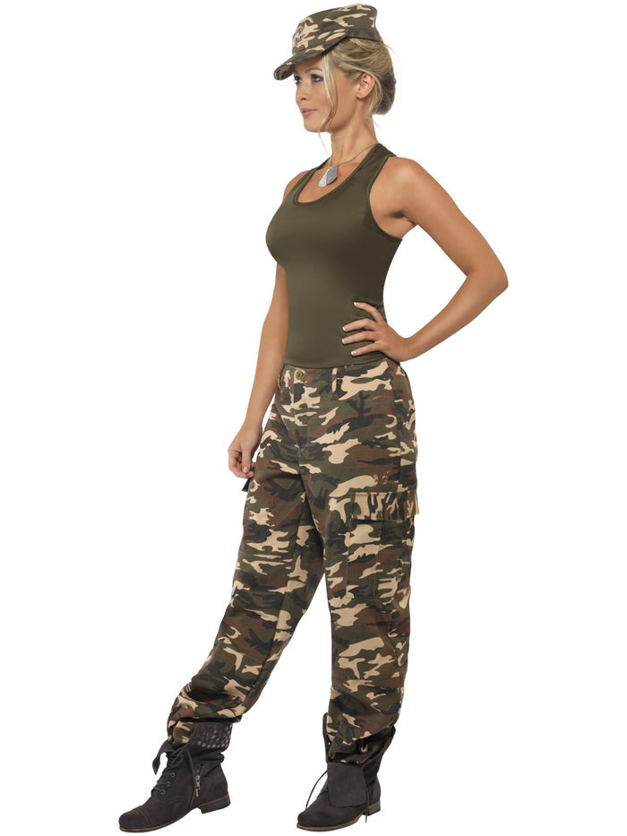 Khaki Camo Deluxe Costume, Female