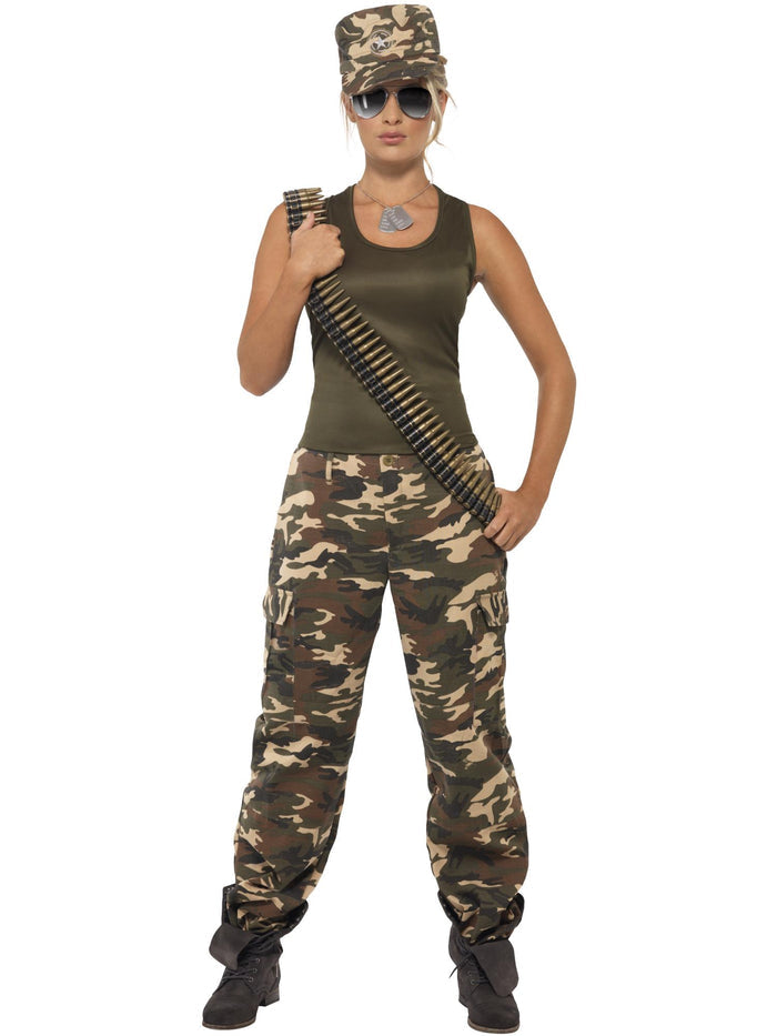 Khaki Camo Deluxe Costume, Female