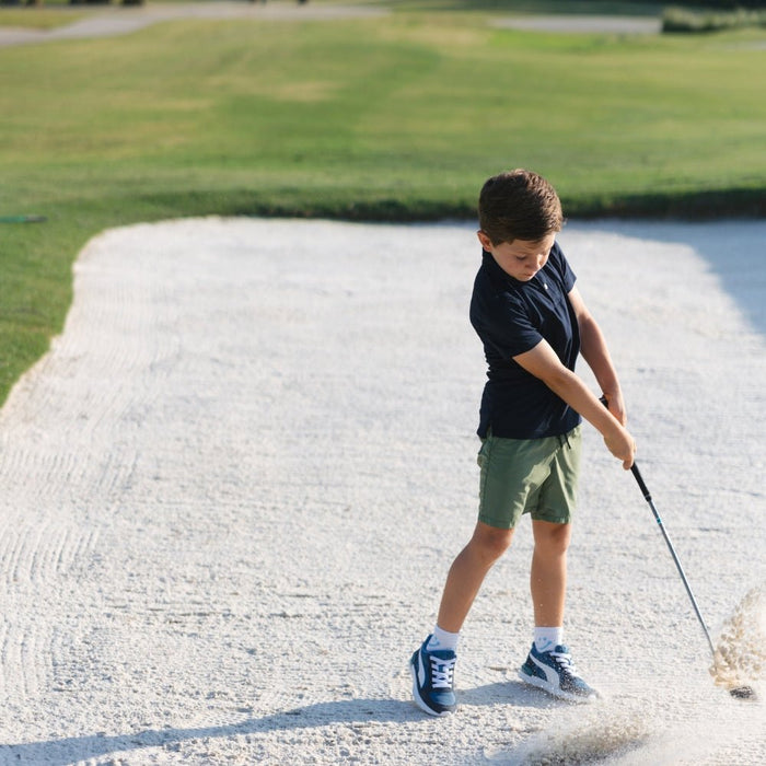Del Campo Kids Blue Smiley golf socks