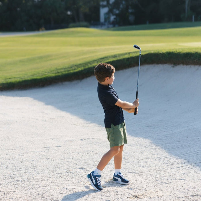 Del Campo Kids Blue Smiley golf socks
