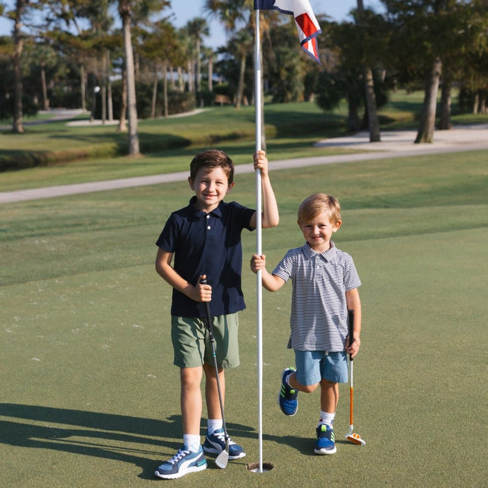 Del Campo Kids Blue Smiley golf socks