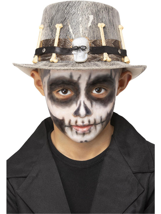 Kids Grey Voodoo Distressed Top Hat