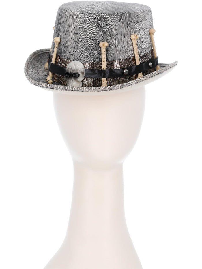 Kids Grey Voodoo Distressed Top Hat