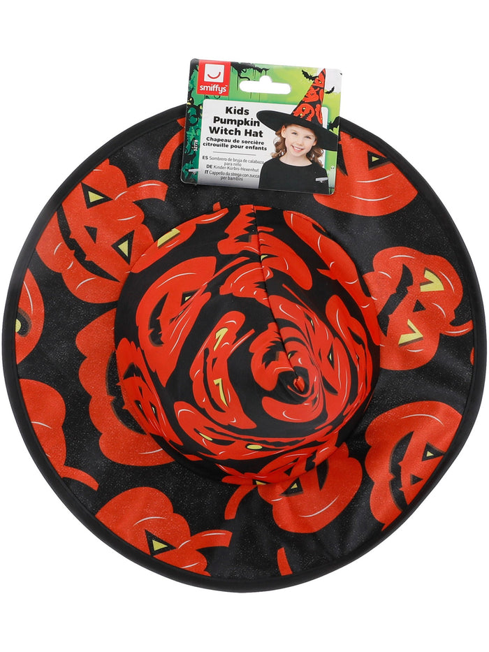 Kids Pumpkin Witch Hat