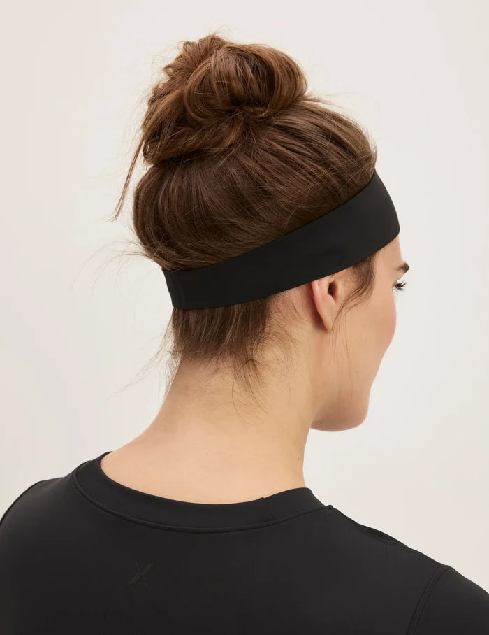 | Front view of model highlighting the coverage and fit | Black