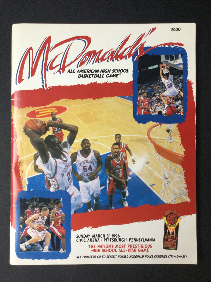 Kobe Bryant 1996 McDonalds All-American High School Game Kobe Bryant Cover HIGH GRADE!