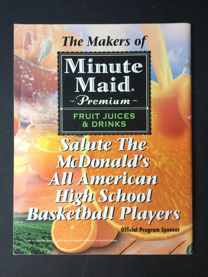 Kobe Bryant 1996 McDonalds All-American High School Game Kobe Bryant Cover HIGH GRADE!