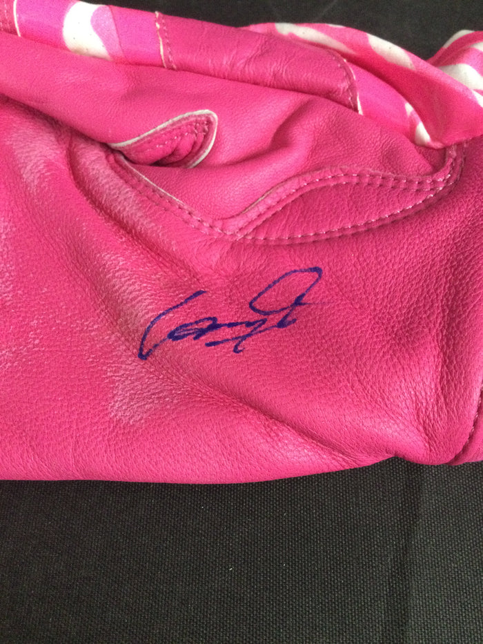 Lane Thomas Game Used (Mother's Day) Pink Batting Glove SIGNED Nationals
