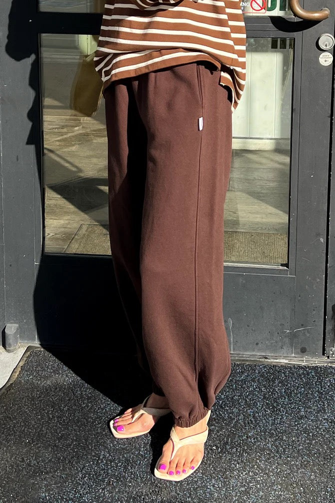 Le Bon Shoppe: French Terry Balloon Pants in Cocoa Bean