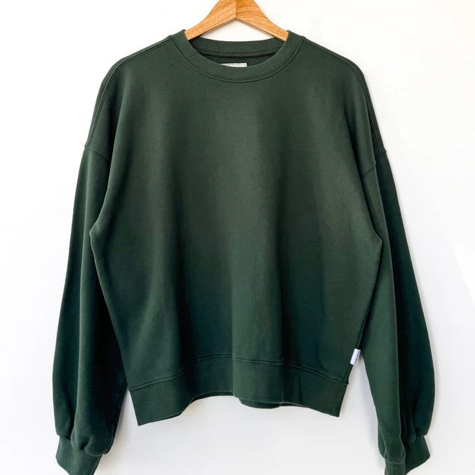 Le Bon Shoppe: French Terry Core Sweatshirt in Cedar Green