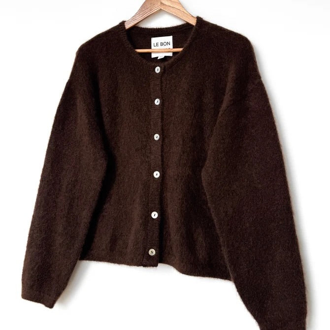 Le Bon Shoppe: Leila Mohair Cardigan in Cocoa Bean