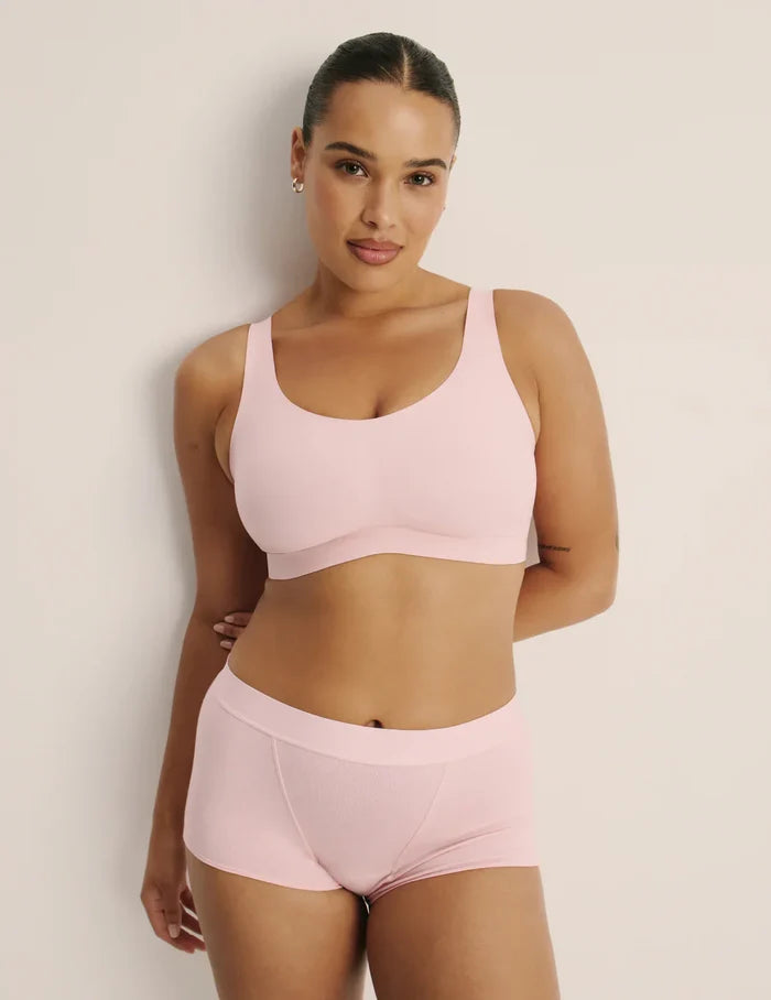 | Front view of model highlighting the coverage and fit | Rose Water