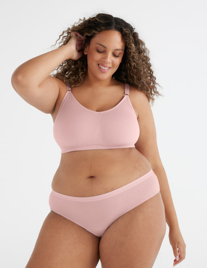 | Front view of model highlighting the coverage and fit | Rose Water