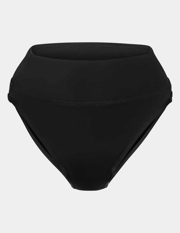 | Front view of model highlighting the coverage and fit | Black