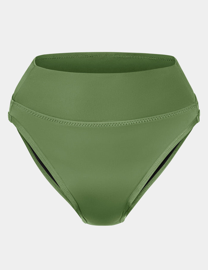 | Front view of model highlighting the coverage and fit | Lush Green