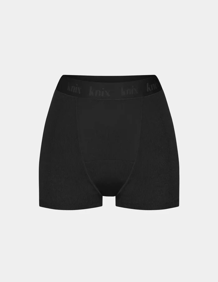 | Front view of model highlighting the coverage and fit | Black