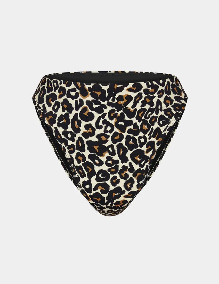 | Leakproof Sculpt High Cut Bikini Swim Bottom shown front-facing against a light gray background | Wild Cat