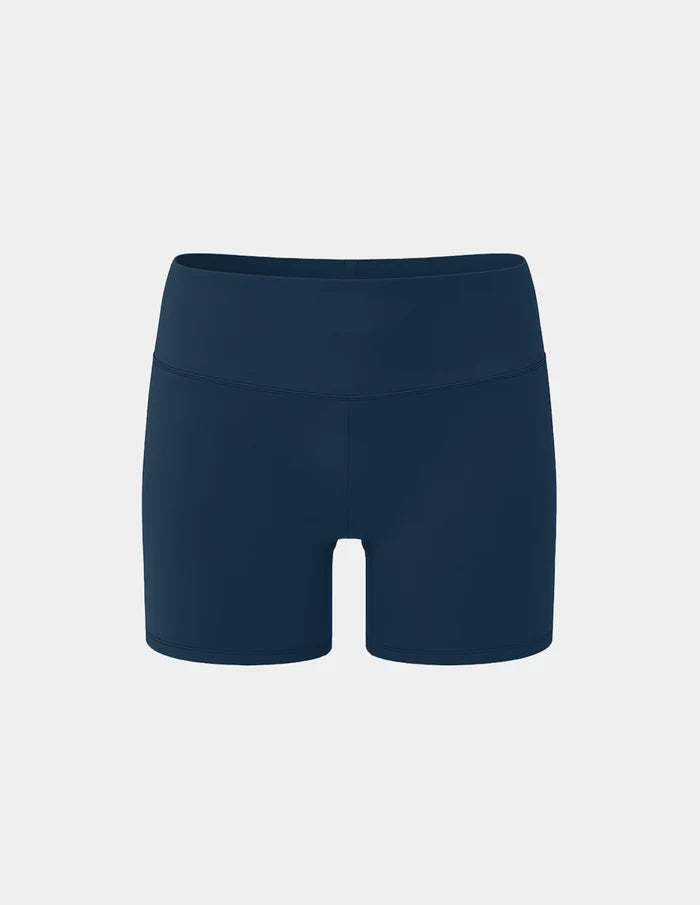 | Leakproof Sculpt Long Swim Short shown front-facing against a light gray background | Horizon
