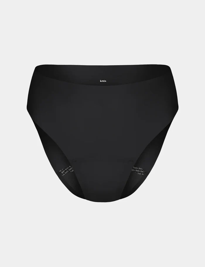 | Leakproof UltraThin No-Show French Cut shown front-facing against a light gray background | Black