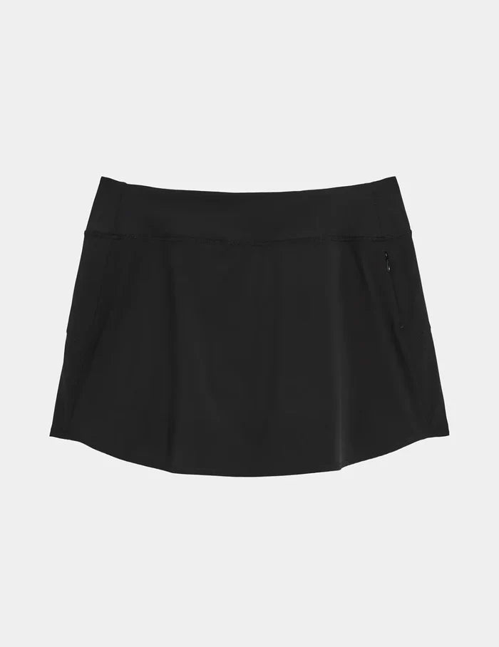 | Front view of model highlighting the coverage and fit | Black