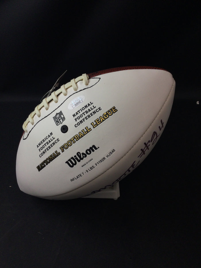 Lenny Moore Signed Football "HOF 75" Baltimore Colts, Bold Autograph JSA certified