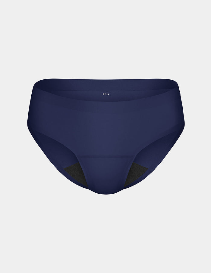 | Light Leakproof No-Show Bikini shown front-facing against a light gray background | Midnight