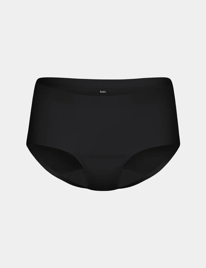 | Light Leakproof No-Show Boyshort shown front-facing against a light gray background | Black