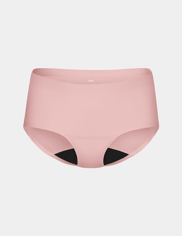 | Light Leakproof No-Show Boyshort shown front-facing against a light gray background | Rose Water
